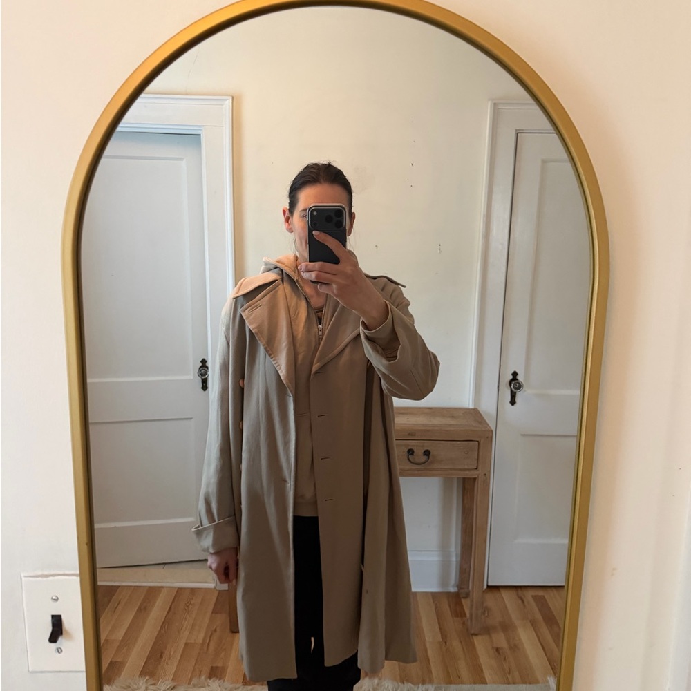Calvin Klein Collection Vintage Fall 1994 Tan Double Breasted Coat - Picture 2 of 16